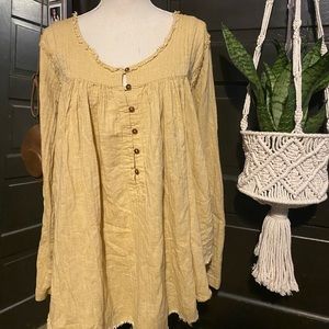 Free People Yellow Long Sleeve